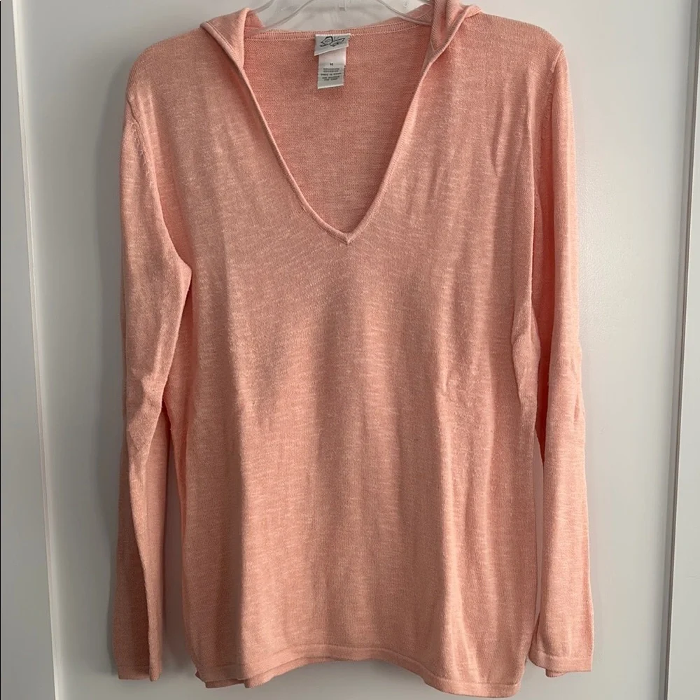 Peach hooded sweater